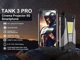 Unihertz Tank 3 Pro Lumens Projector Rugged Phone Night Version Camera Black